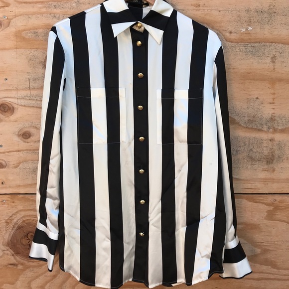 Balmain x H&M collab striped button up shirt - Picture 2 of 6